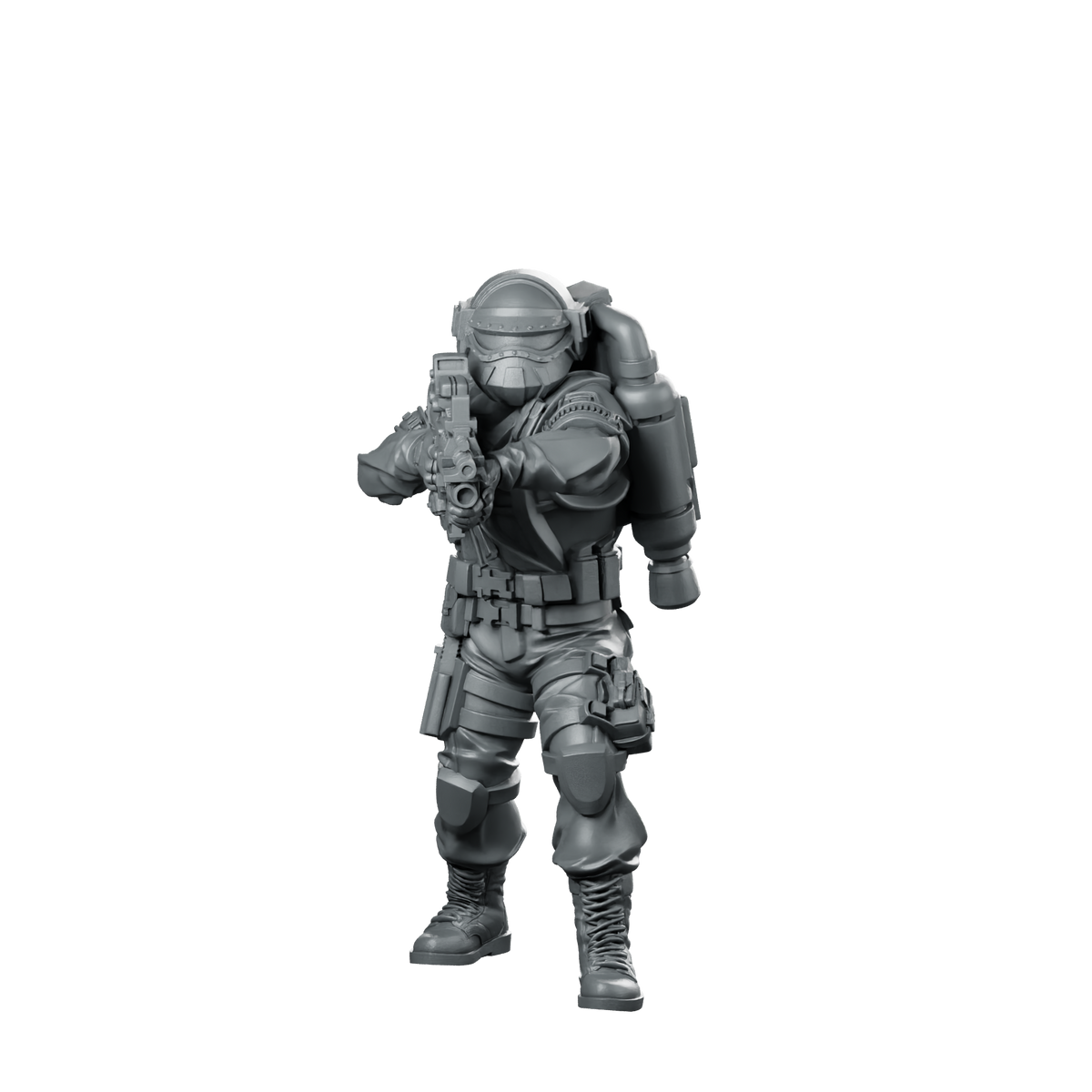 Elite Covert Spec Ops Steel Brigade 3 Miniature 360 Spin 01