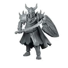 Elite 02 Miniature Horned Skeleton Knight Miniature 360 Spin 01