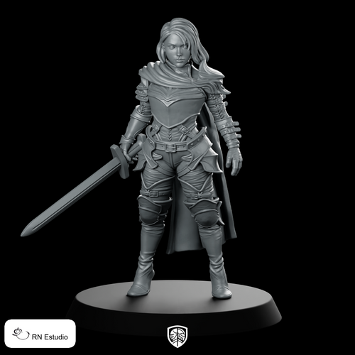 Elma Female Guard Miniature Armoured Sword Knight Hero