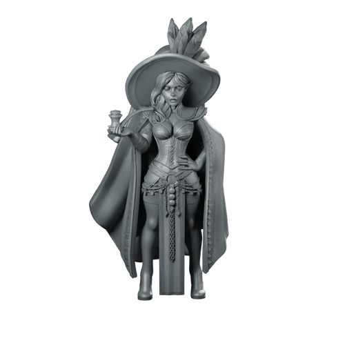 Elvalia Miniature Elegant Feathered Cloak Noble Hero Miniature 360 Spin 01