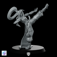Elvish Monk 2 Fantasy Miniatures miniature kickboxing