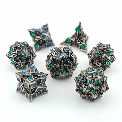 Emerald Glade | Solid Metal Dice | 7 Piece Set - Tabletop Dominion - We Print Miniatures