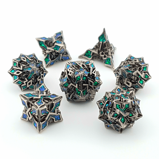 Emerald Glade | Solid Metal Dice | 7 Piece Set - Tabletop Dominion - We Print Miniatures