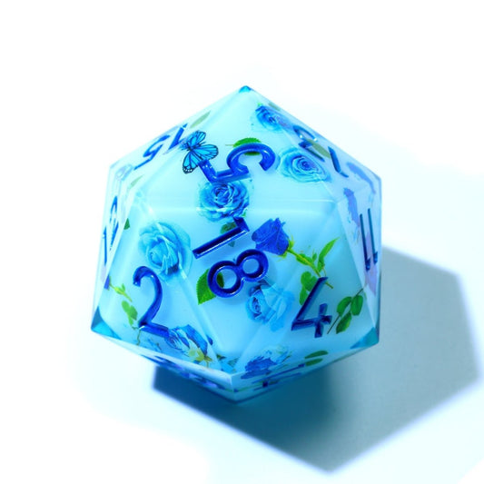 Enchanted China | 33mm D20 | Oversized Art Core Dice - Tabletop Dominion - We Print Miniatures