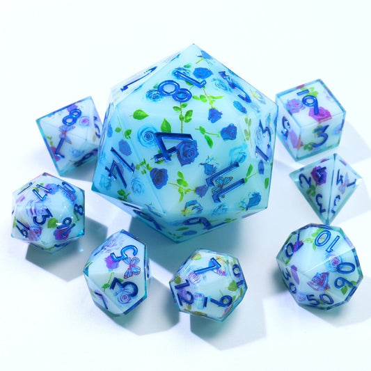 Enchanted China | 50mm D20 | Oversized Art Core Dice - Tabletop Dominion - We Print Miniatures