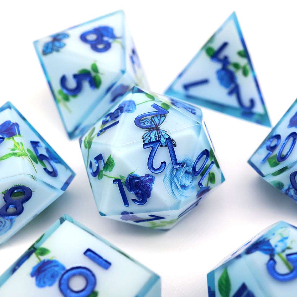 Enchanted China | Art Core Dice| 7 Piece Set - Tabletop Dominion - We Print Miniatures