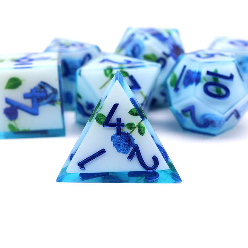 Enchanted China | Art Core Dice| 7 Piece Set - Tabletop Dominion - We Print Miniatures