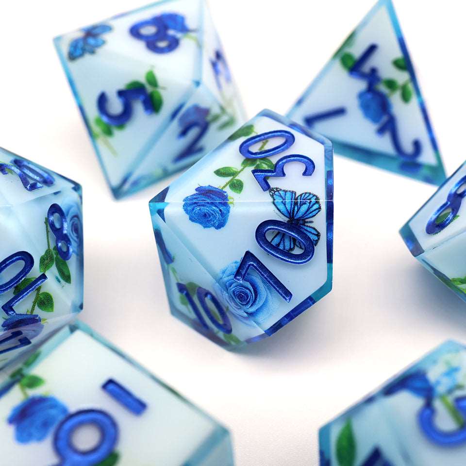 Enchanted China | Art Core Dice| 7 Piece Set - Tabletop Dominion - We Print Miniatures