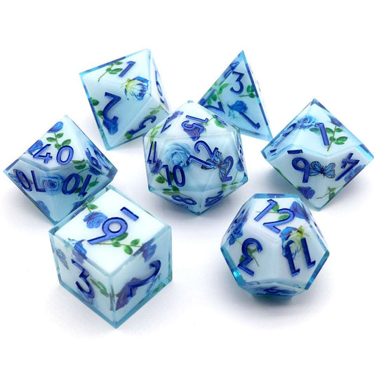 Enchanted China | Art Core Dice| 7 Piece Set - Tabletop Dominion - We Print Miniatures