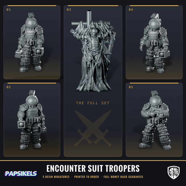 Encounter Suit Troopers Miniature Bundle (5 Resin Miniatures)