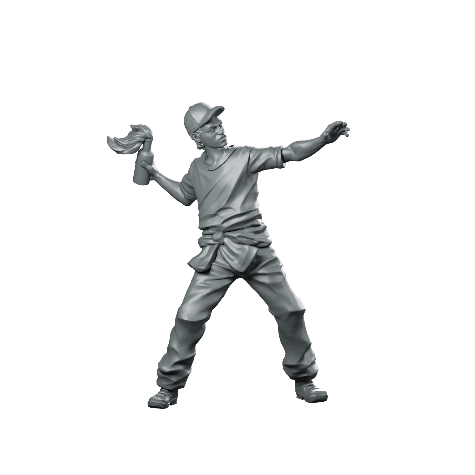 Ethan Miniature Survivor Molotov Thrower Civilian Miniature 360 Spin 01