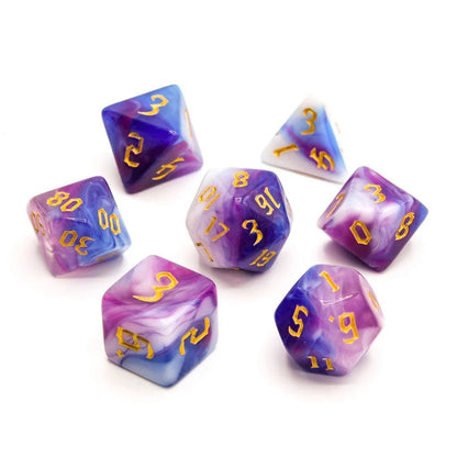 Ethereal Wave | Acrylic Dice | 7 Piece Set - Tabletop Dominion - We Print Miniatures