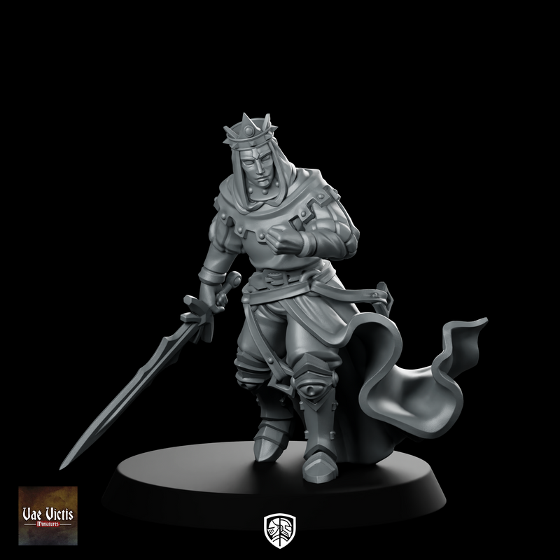 Evil Paladin Fantasy Miniature Dark Armored Sword Knight