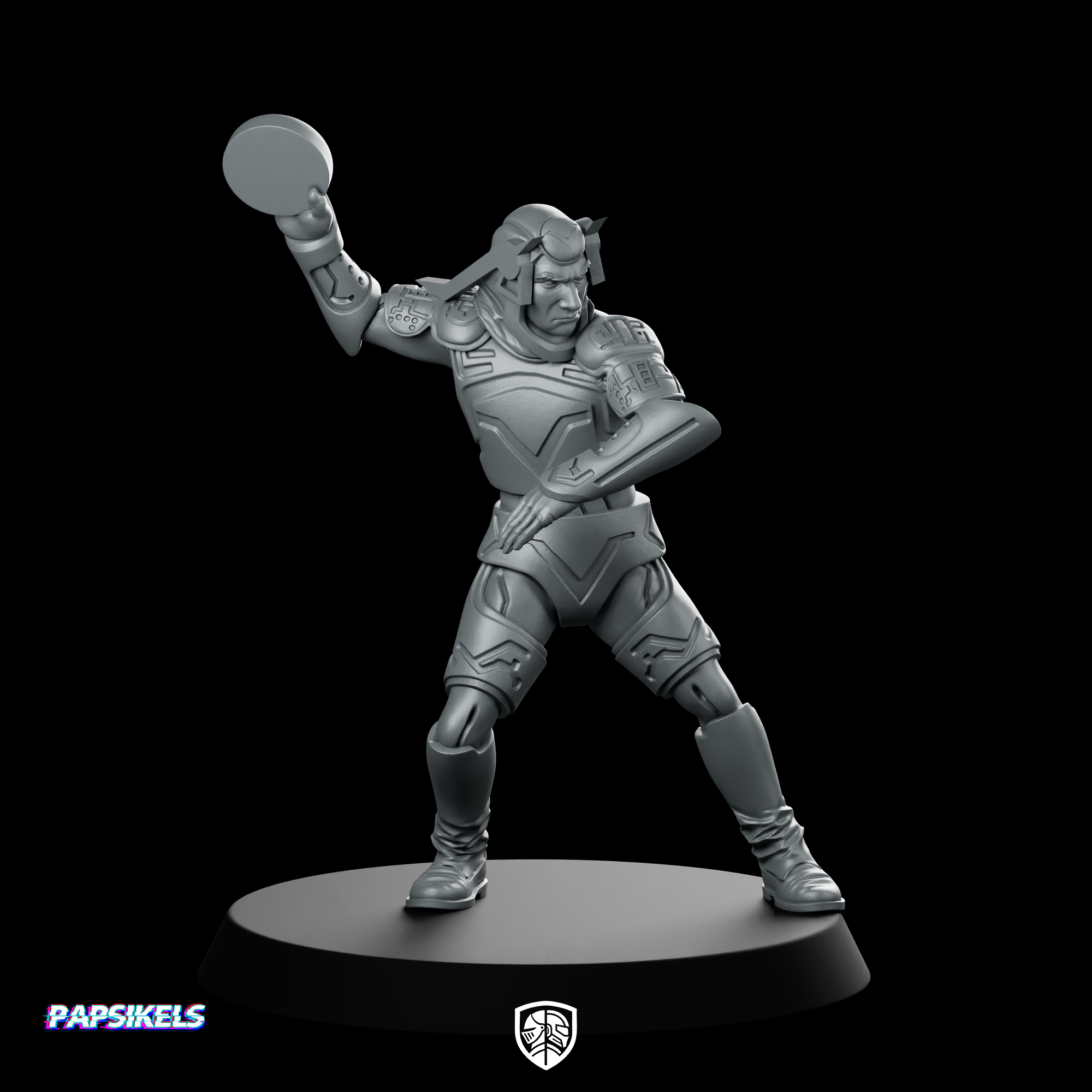 Evil Program Sark 2 Cyberpunk Disc-Agent Miniature | We Print Miniatures