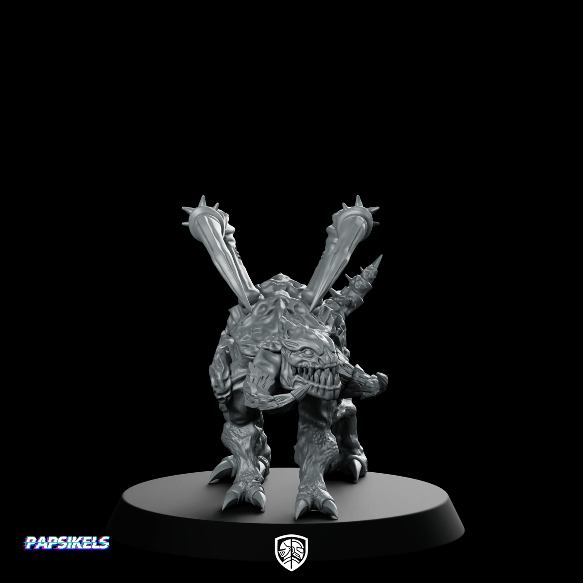 Evolved Papsling Runner 6 Miniature Spined Beast - Papsikels Miniatures - We Print Miniatures