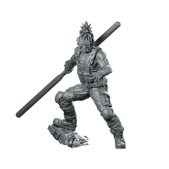 Ex - Soldier Techno Punk Darkmole Miniature Cyberpunk Assassin - Papsikels Miniatures - We Print Miniatures