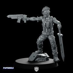 Ex Soldier Techno Punk Yeriko Miniature Cyberpunk Gunfighter
