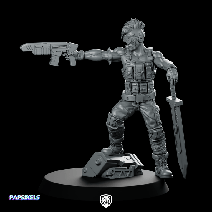 Ex Soldier Techno Punk Yeriko Miniature Cyberpunk Gunfighter
