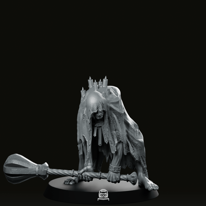 Trench Exhausted 2 Miniature Hooded Warhammer-Weary Warrior