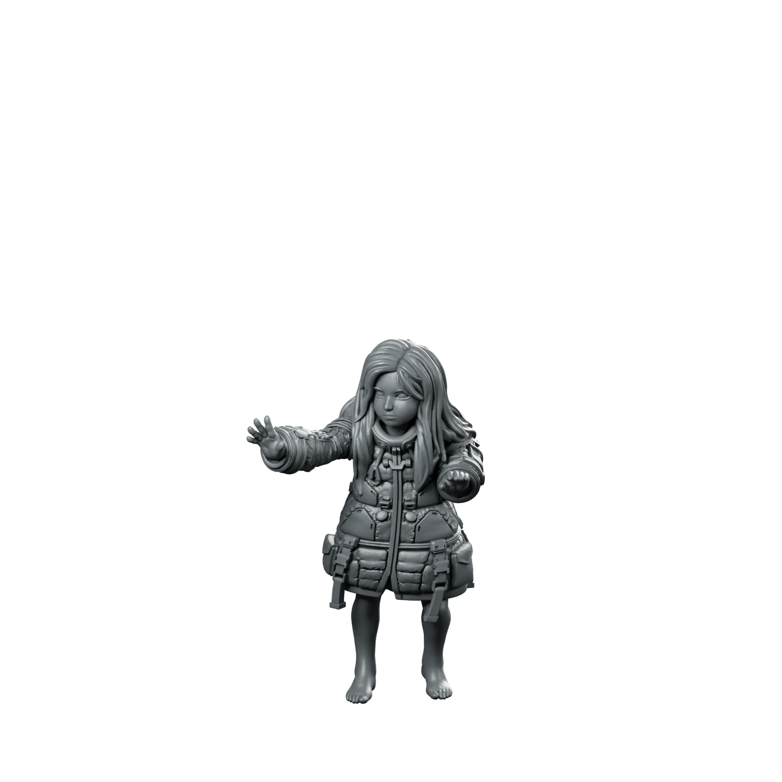 Experimental Android 1 Sci Fi Barefoot Child Miniature 360 Spin 01