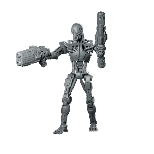 Exterminator E 800 A Miniature Sci-Fi Robot Gunner Miniature 360 Spin 01