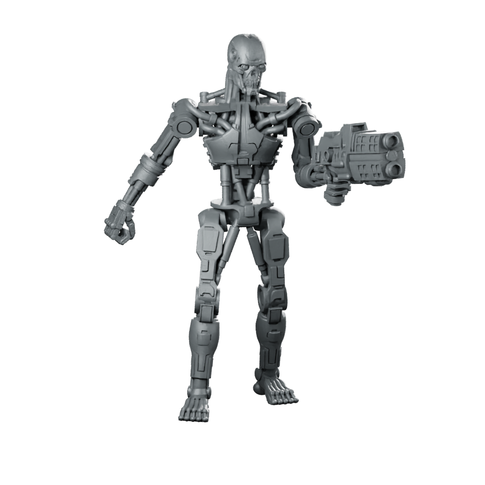 Exterminator E 800 B Miniature Sci-Fi Robot Assassin Miniature 360 Spin 01