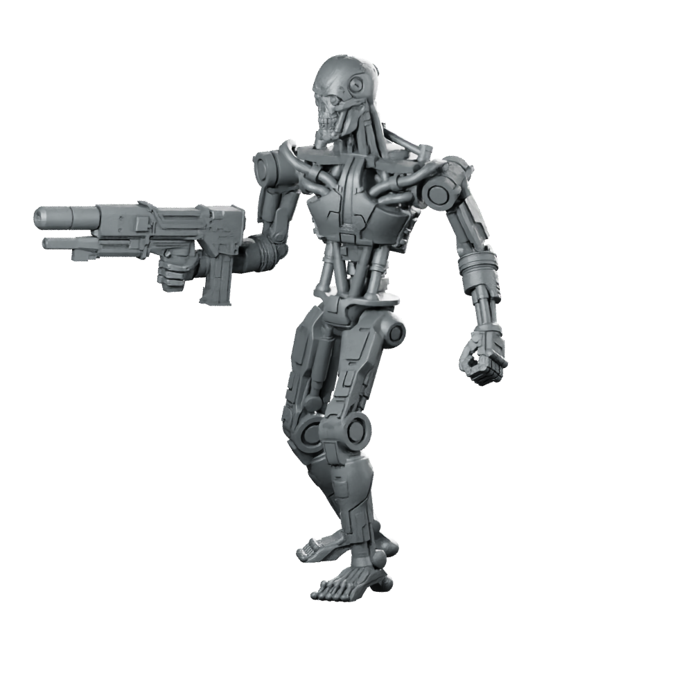 Exterminator E 800 F Miniature Sci-Fi Robot Soldier Miniature 360 Spin 01
