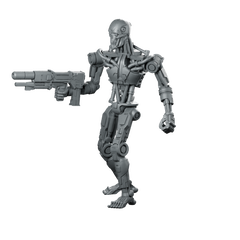 Exterminator E 800 F Miniature Sci-Fi Robot Soldier Miniature 360 Spin 01