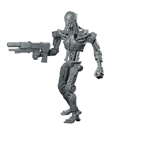 Exterminator E 800 F Miniature Sci-Fi Robot Soldier Miniature 360 Spin 01