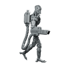 Exterminator E 800 K Miniature Sci-Fi Robot Droid Miniature 360 Spin 03