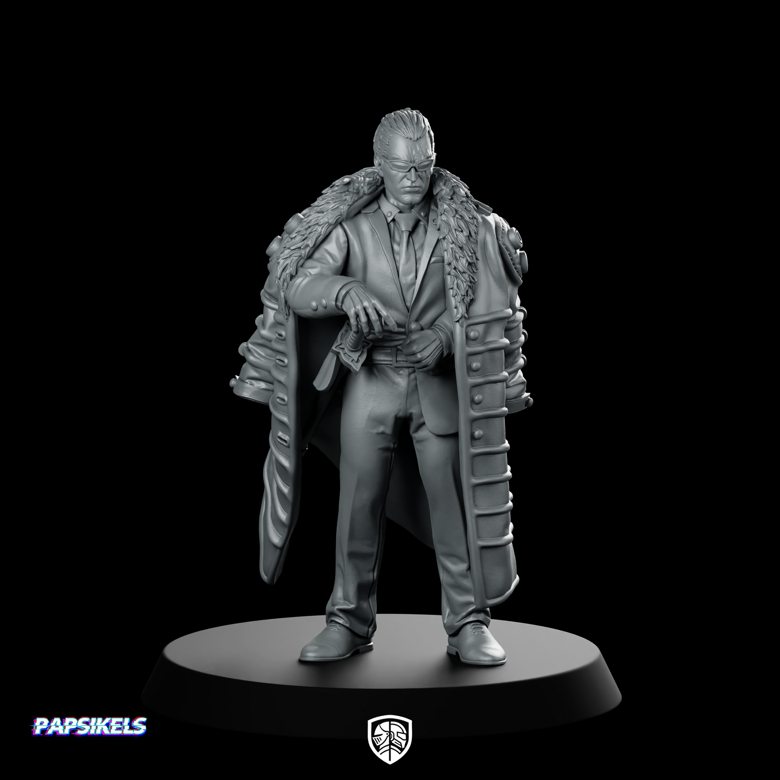 Eyahashi Cyberpunk Yakuza Miniature Revolver Cloak Boss