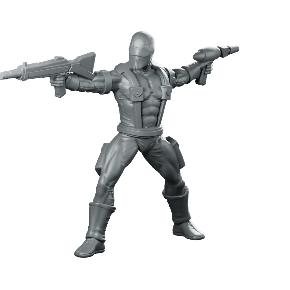 Eyed Snake Commando 1 Miniature Dual - Wielding Sci - Fi Operative - Papsikels Miniatures - We Print Miniatures