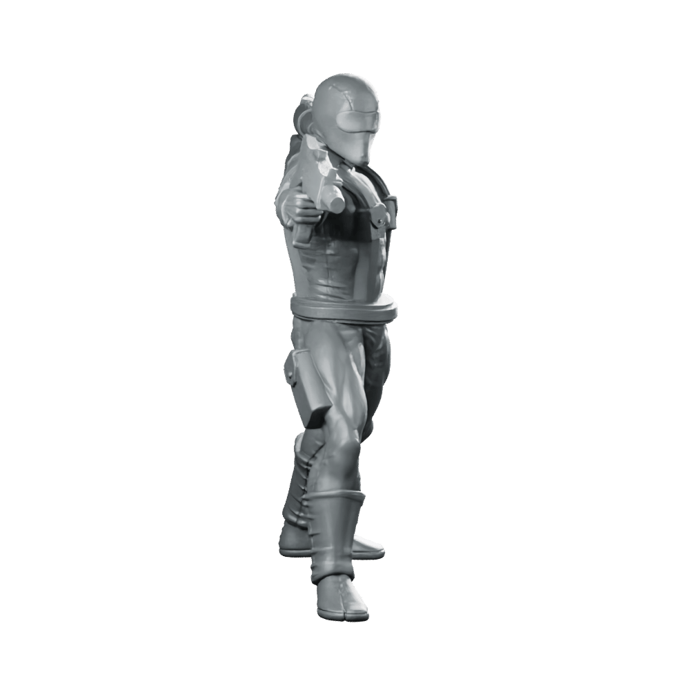 Eyed Snake Commando 1 Miniature Dual - Wielding Sci - Fi Operative - Papsikels Miniatures - We Print Miniatures