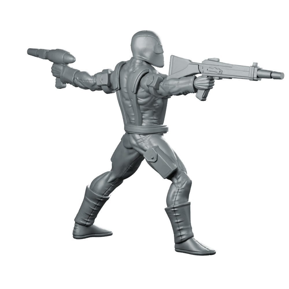 Eyed Snake Commando 1 Miniature Dual - Wielding Sci - Fi Operative - Papsikels Miniatures - We Print Miniatures