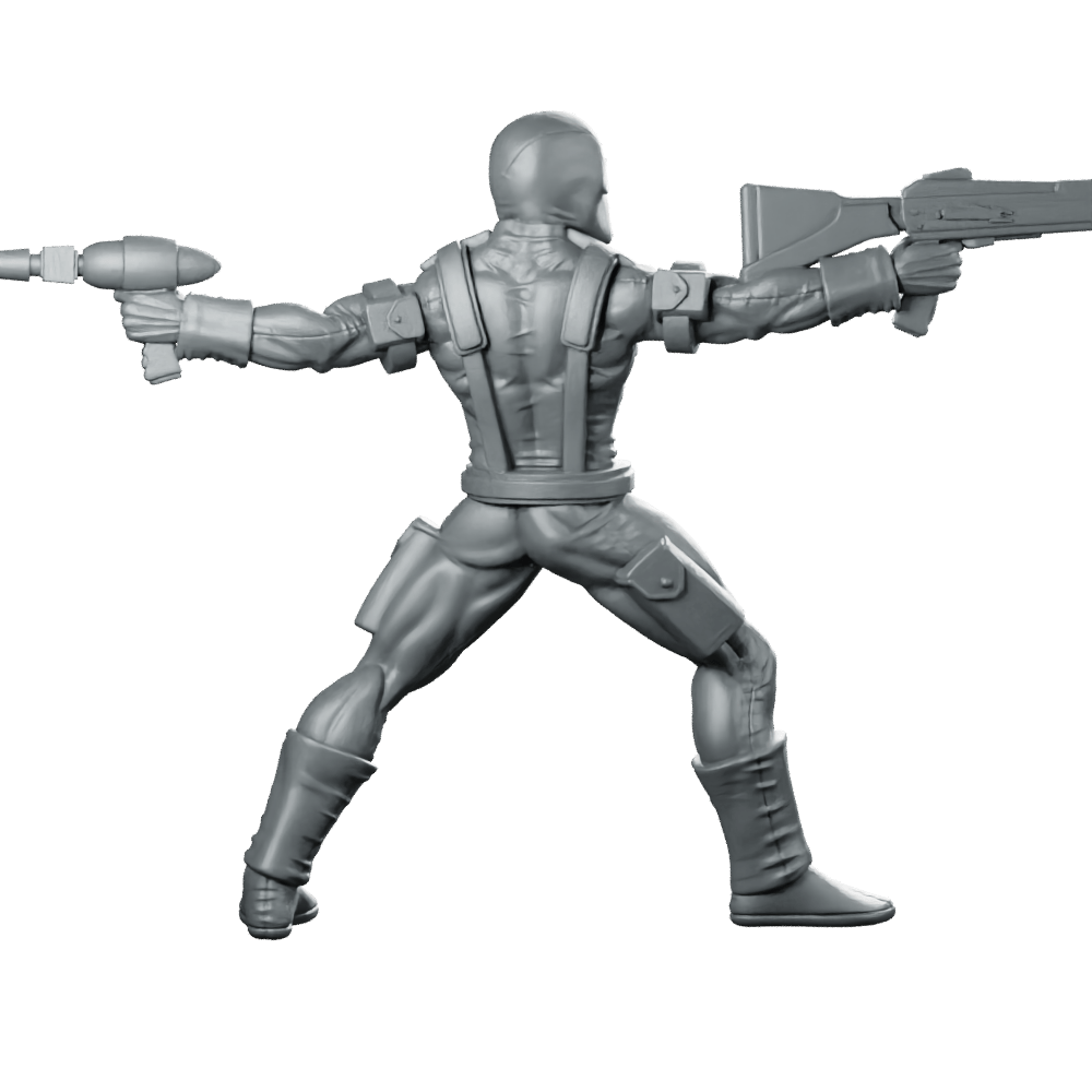 Eyed Snake Commando 1 Miniature Dual - Wielding Sci - Fi Operative - Papsikels Miniatures - We Print Miniatures