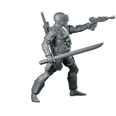 Eyed Snake Commando 2 Miniature Cyberpunk Sci - Fi - Papsikels Miniatures - We Print Miniatures