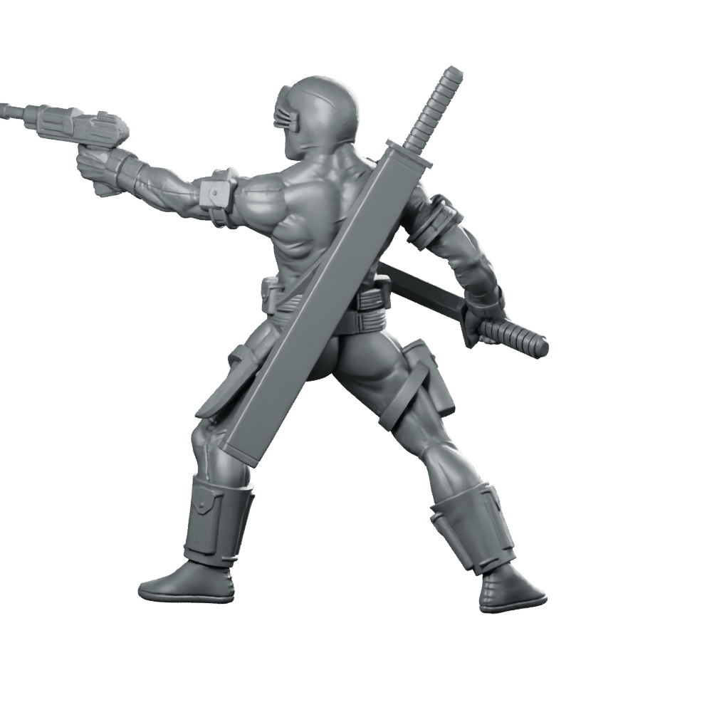 Eyed Snake Commando 2 Miniature Cyberpunk Sci - Fi - Papsikels Miniatures - We Print Miniatures