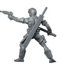 Eyed Snake Commando 2 Miniature Cyberpunk Sci - Fi - Papsikels Miniatures - We Print Miniatures