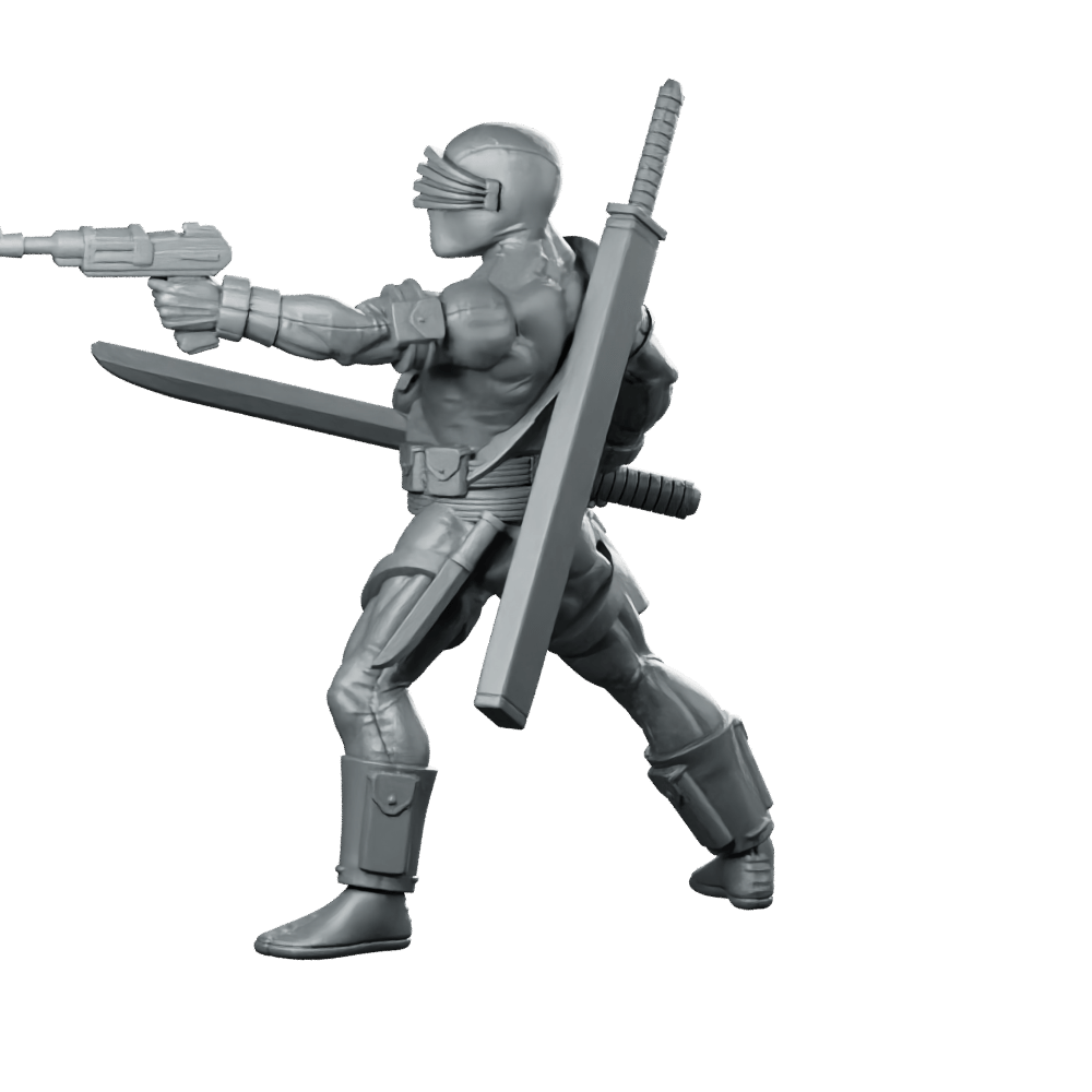 Eyed Snake Commando 2 Miniature Cyberpunk Sci - Fi - Papsikels Miniatures - We Print Miniatures