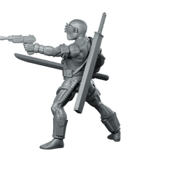 Eyed Snake Commando 2 Miniature Cyberpunk Sci - Fi - Papsikels Miniatures - We Print Miniatures