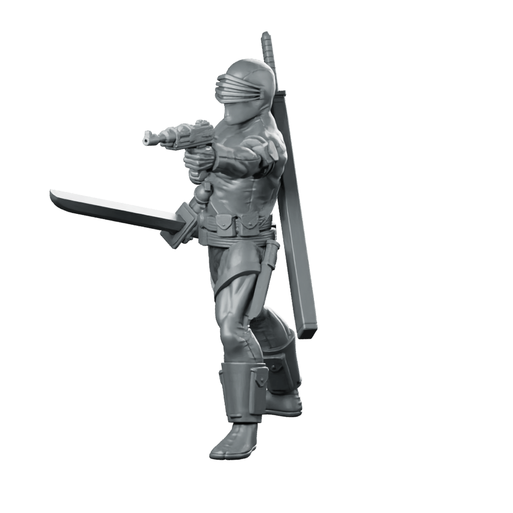 Eyed Snake Commando 2 Miniature Cyberpunk Sci - Fi - Papsikels Miniatures - We Print Miniatures