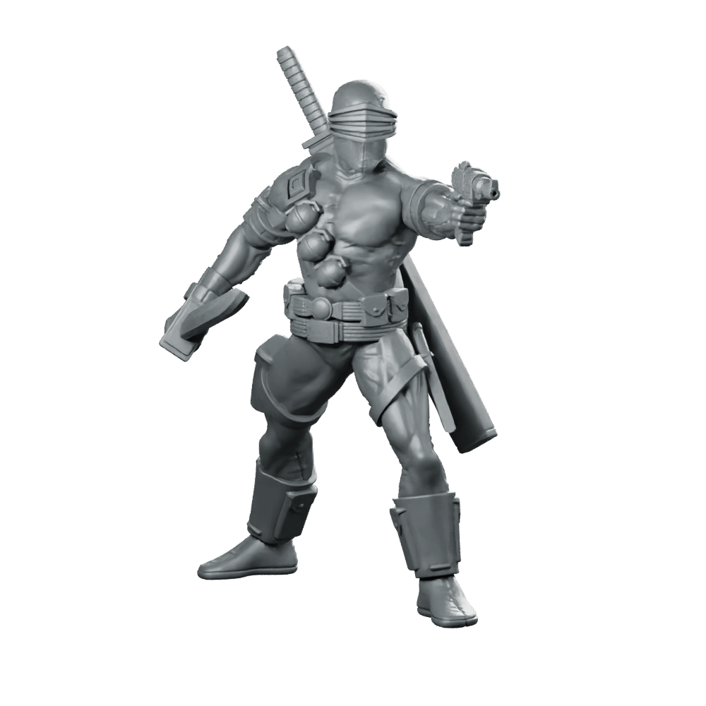 Eyed Snake Commando 2 Miniature Cyberpunk Sci - Fi - Papsikels Miniatures - We Print Miniatures