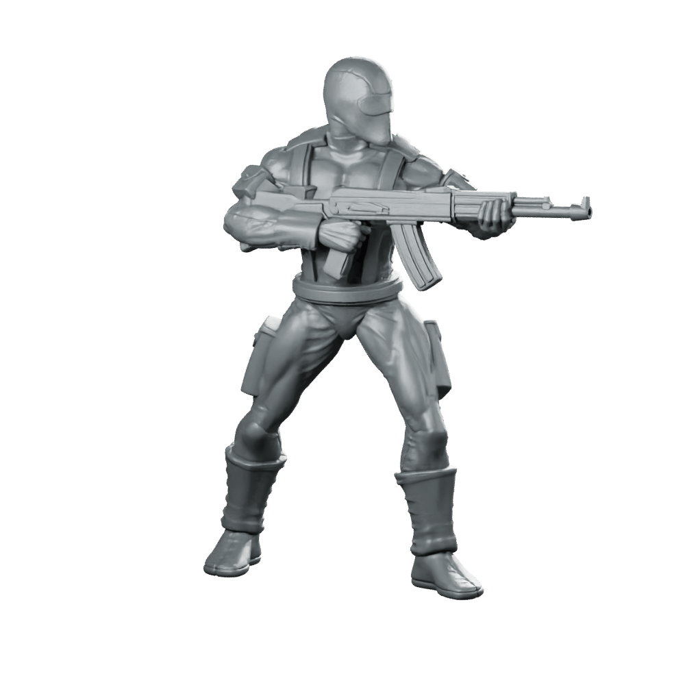 Eyed Snake Commando 3 Miniature Sci - fi Rifleman Trooper - Papsikels Miniatures - We Print Miniatures