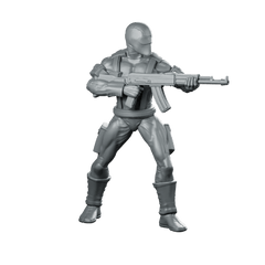 Eyed Snake Commando 3 Miniature Sci - fi Rifleman Trooper - Papsikels Miniatures - We Print Miniatures