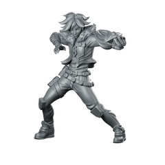 Ezreal Miniature Brawler Fighter Fur Collar Combat Miniature 360 Spin 01