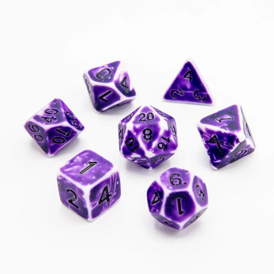 Faded Glory Purple | Acrylic Dice | 7 Piece Set - Tabletop Dominion - We Print Miniatures
