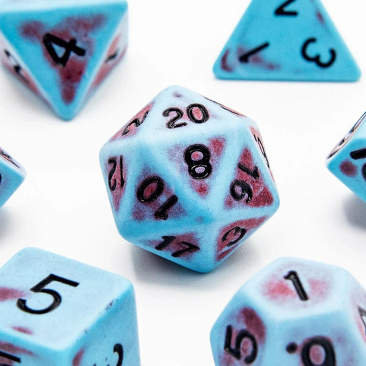 Faded Glory Teal | Acrylic Dice | 7 Piece Set - Tabletop Dominion - We Print Miniatures