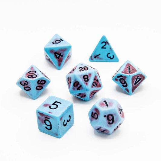 Faded Glory Teal | Acrylic Dice | 7 Piece Set - Tabletop Dominion - We Print Miniatures