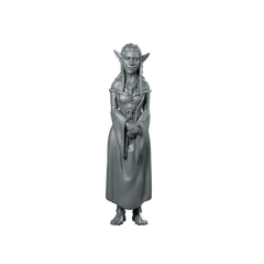 Fae Childminder Miniature Elven Noble Bust Statue - CastNPlay - We Print Miniatures