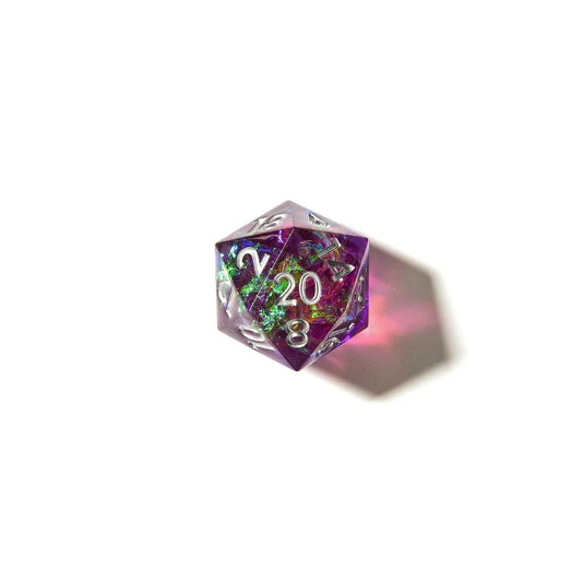 Fae Fire | Sharp Edge Dice | 7 Piece Set - Tabletop Dominion - We Print Miniatures